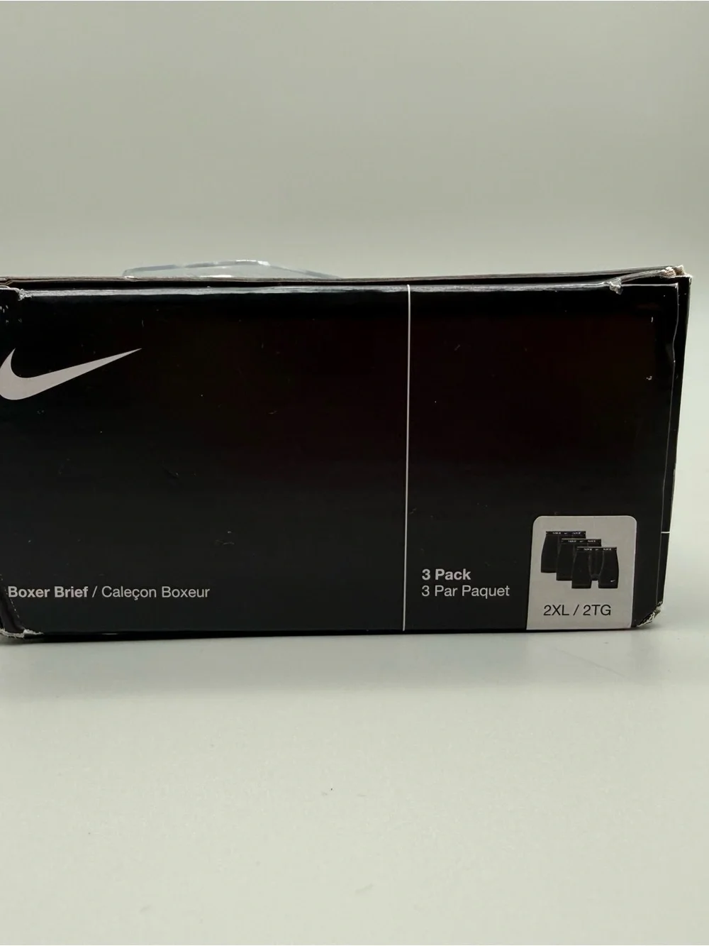 NIB Nike Dri-FIT Essential Cotton Stretch 3-Pack Men’s Boxer Briefs Black 2XL